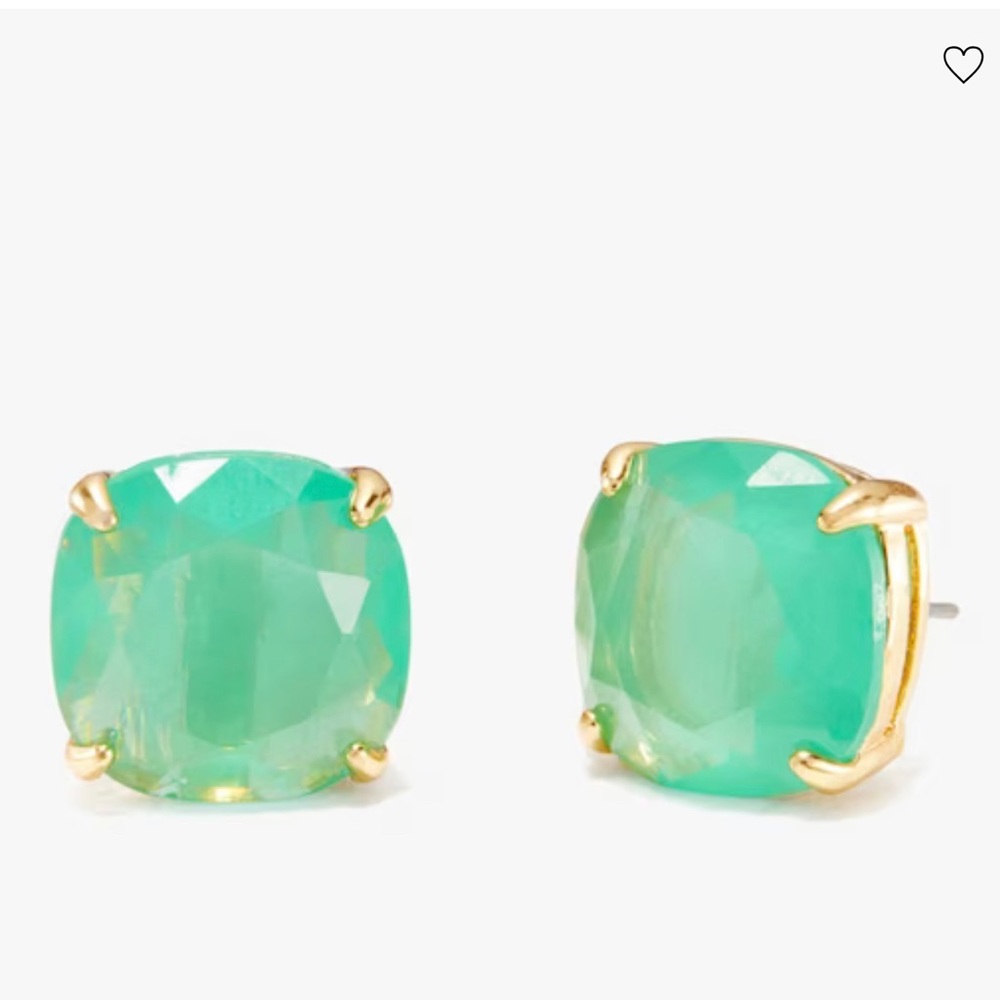 Kate Spade Small Square Studs Beryl Green